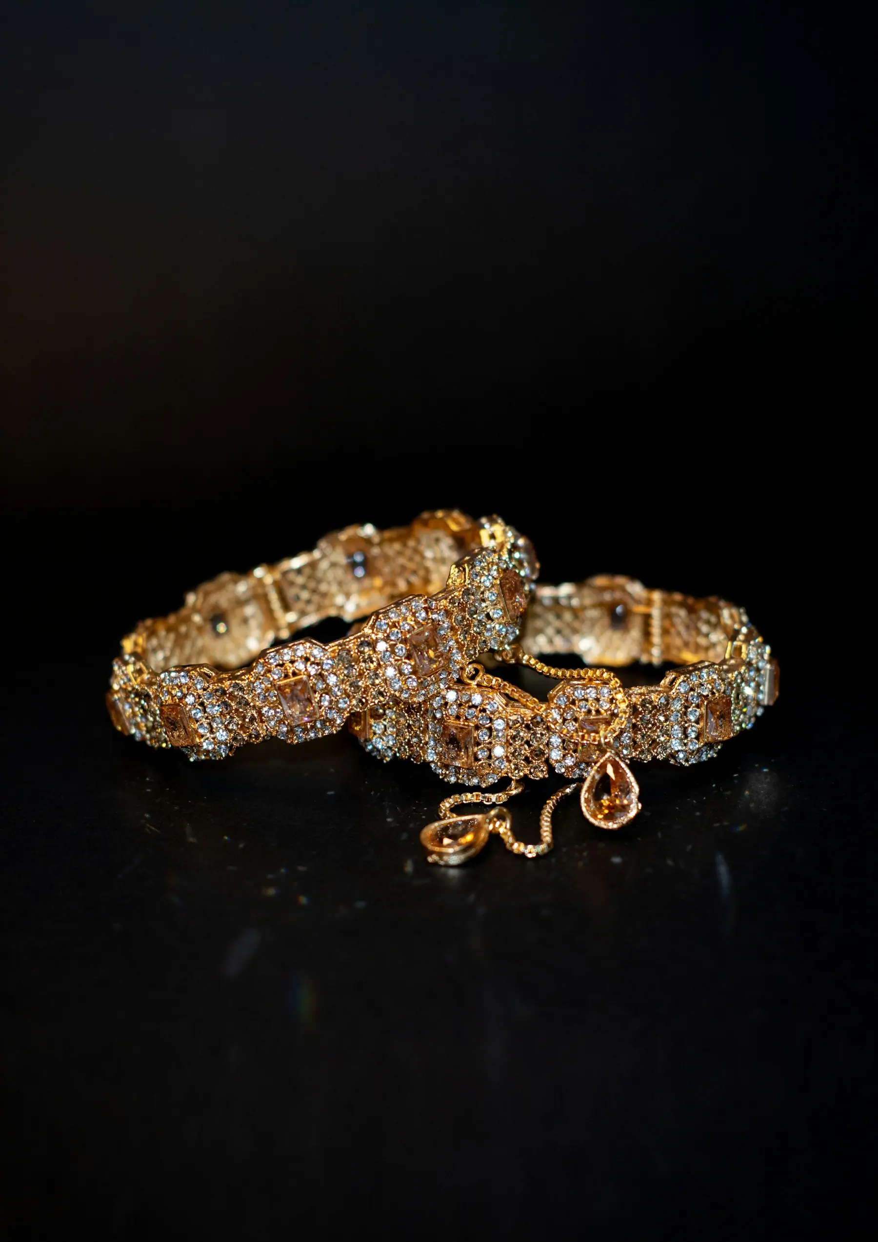 Vaira Stone Bracelet photographed on a dark ground